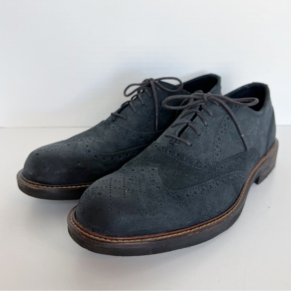 ✖️SOLD✖️•ECCO• NWOB Kenton Oxford Tie Dress Shoe in Black Oiled Suede - Picture 2 of 13
